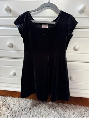 Wonderkids Black Velvet Sparkle Dress